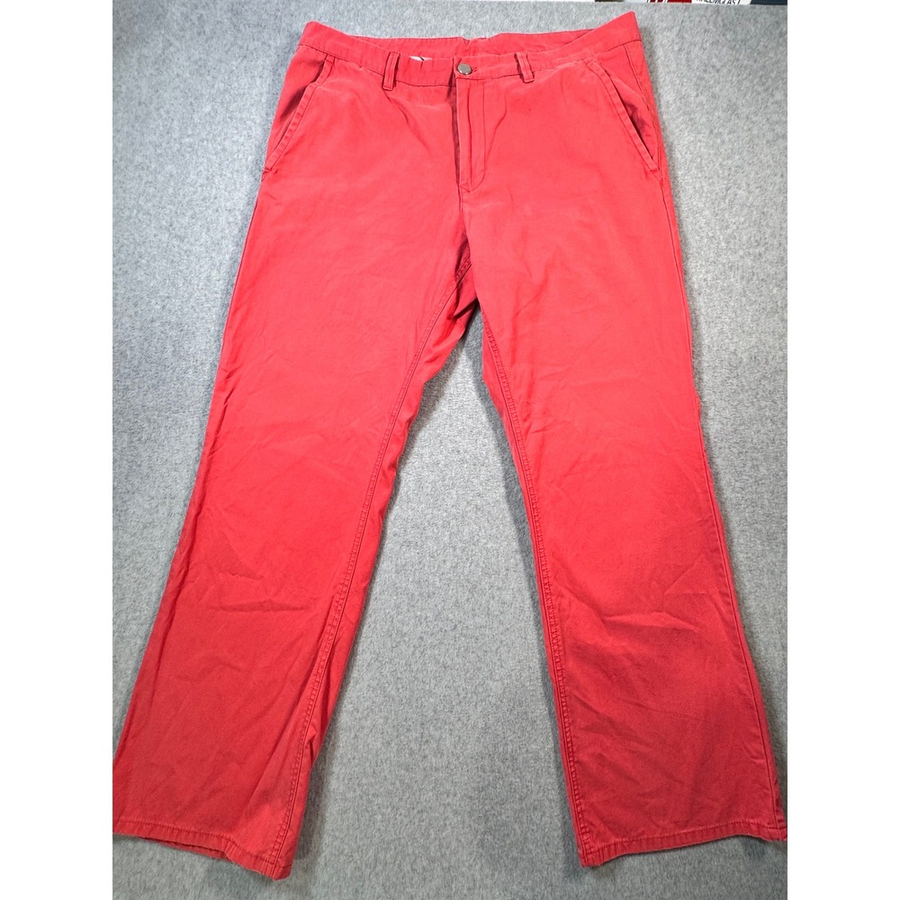 Bonobos Mens Athletic Boot Chinos Red Cotton Pants 36x32